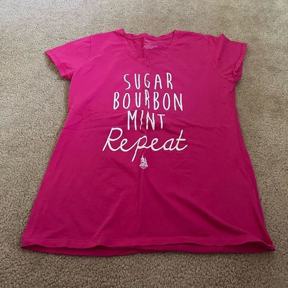 Kentucky Derby “Mint Julep” Sugar Bourbon Mint Repeat T Shirt - L/XL - P… - Picture 1 of 3